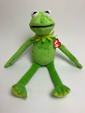 TY Beanie Buddies Kermit 2013 16'' with Tag Medium Plush The Muppets Disney